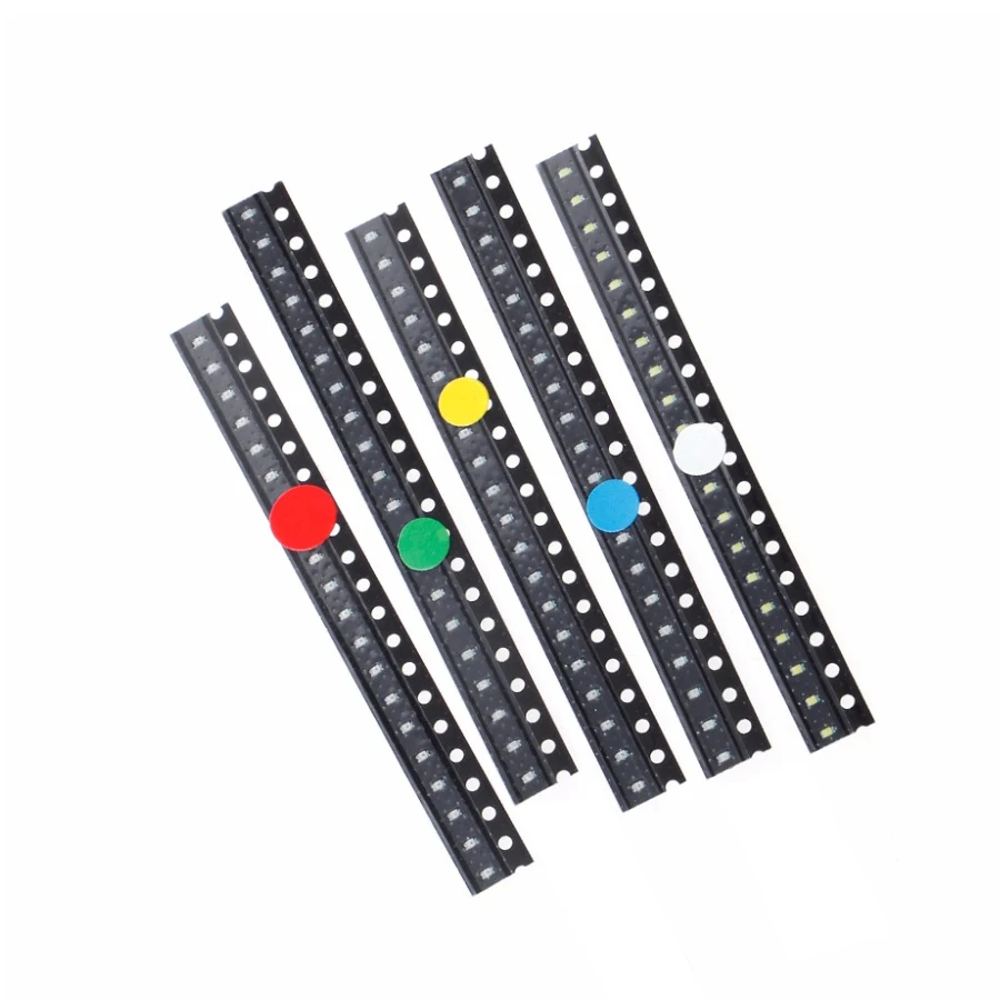 100PCS SMD 0805 led diyot Red Green Blue Yellow White LED Light emitting Diode kit Ultra Bright pack diy electronic set | Электронные