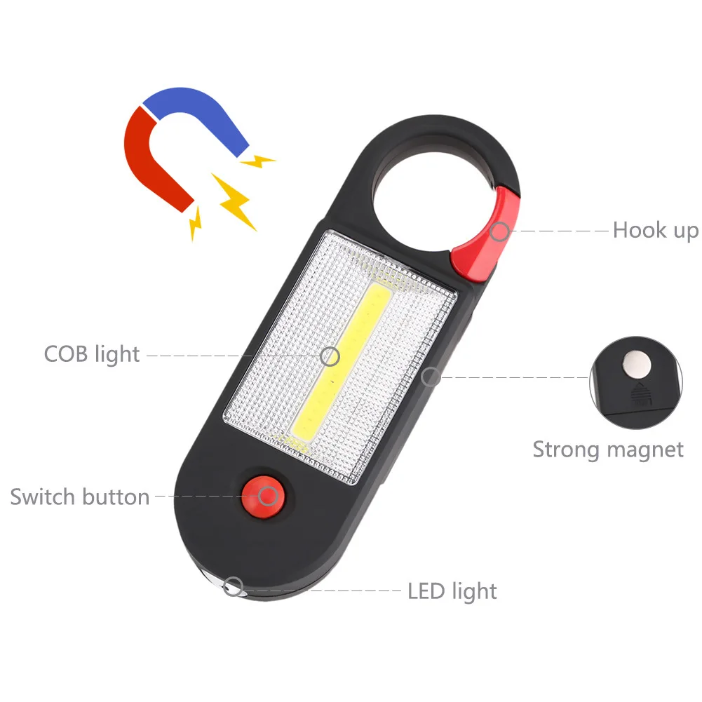 

LED Working Light With Hook Battery Powered Magnetic Emergency Lamp for Camping Cycling MC889