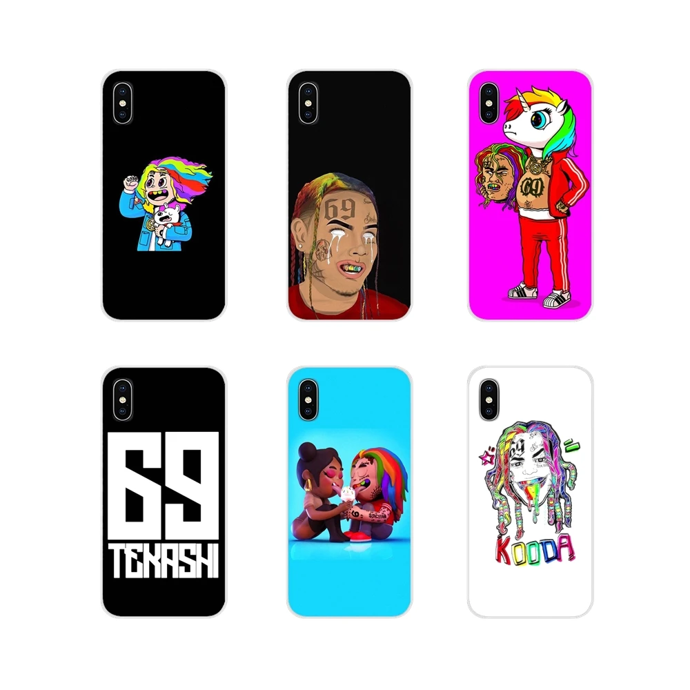 Прозрачные чехлы из ТПУ Tekashi69 6ix9ine поп рэп 69 для Samsung Galaxy S4 S5 MINI S6 S7 edge S8 S9 S10 Plus Note 3 4 5