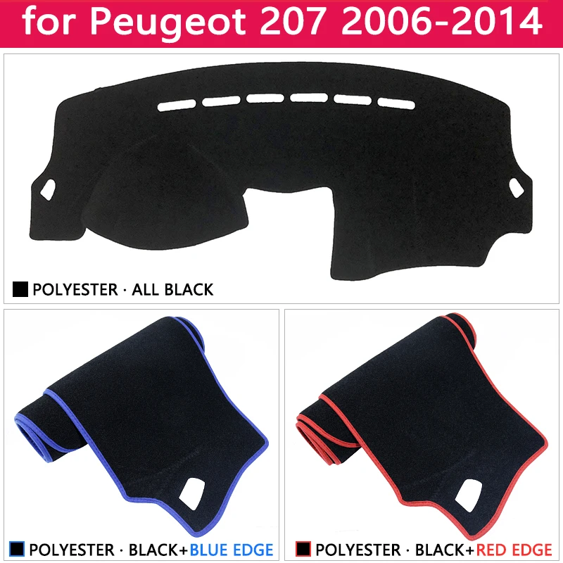 Для peugeot 207 207cc 207sw CC SW RC 2006~ Противоскользящий коврик для приборной панели солнцезащитный коврик защитные аксессуары с покрытием 2010 2013