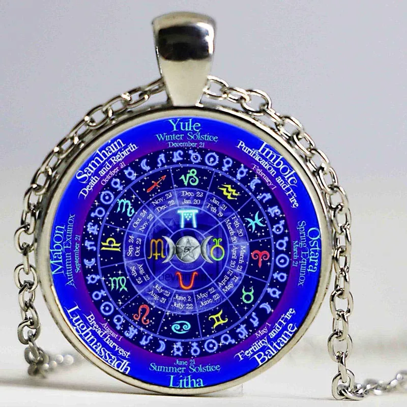 Ожерелье с логотипом Wicca 1 шт./лот Винтажное колье пентаграммой чокер на цепочке