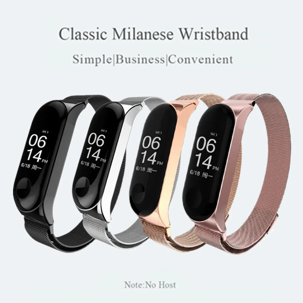 Магнитный ремешок Mi Band 3 металлическая безвинтовая нержавеющая сталь для Xiaomi
