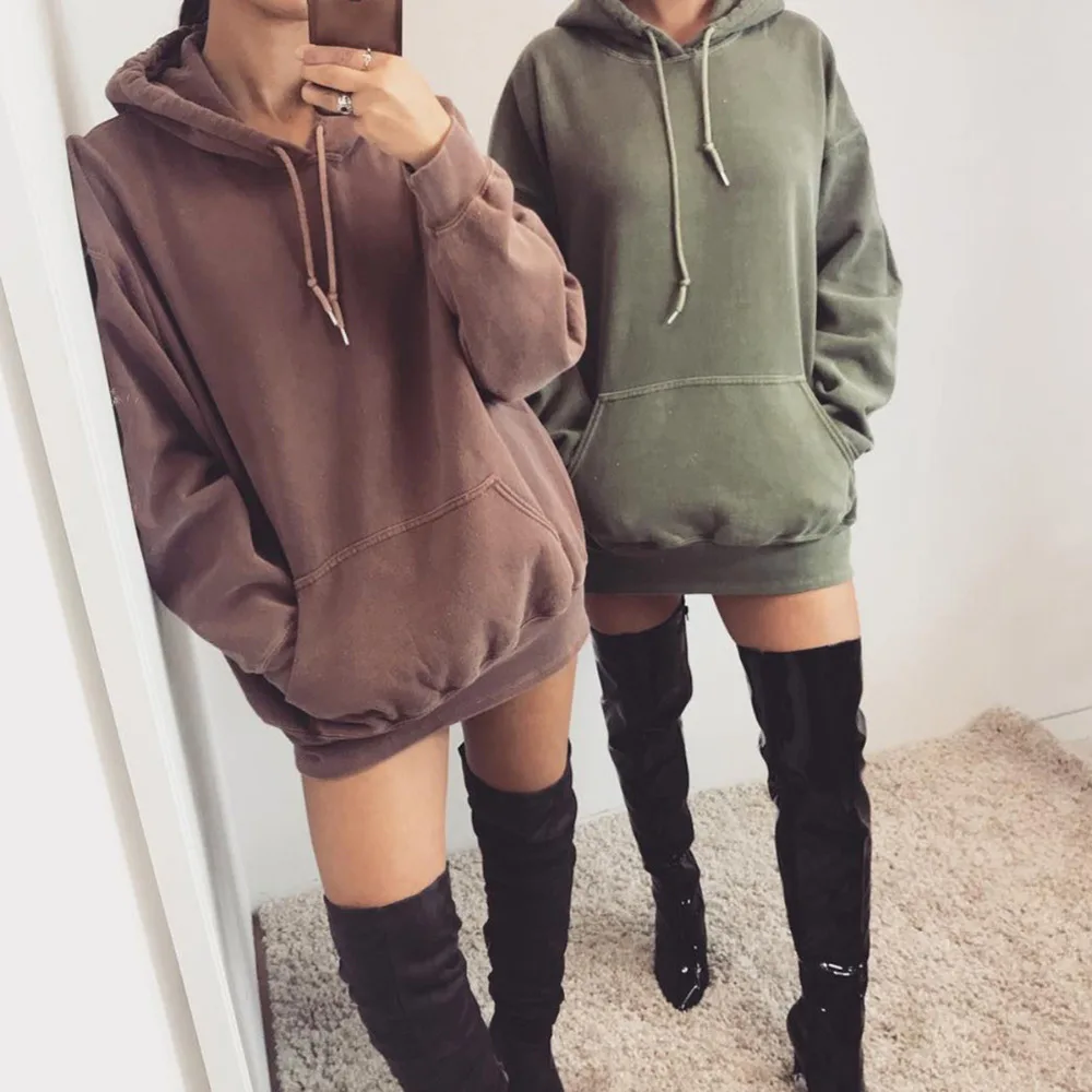 Велюровая теплая толстовка с капюшоном Женская осенне-зимняя длинным рукавом