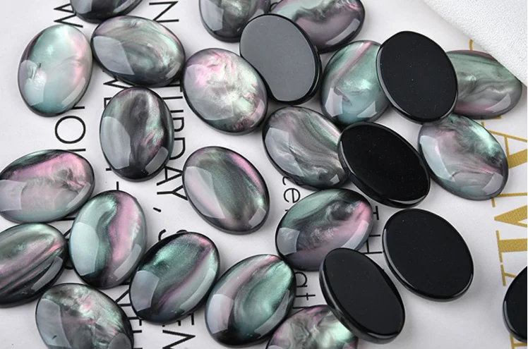 Phantom Peach Сердце Круглый квадратный эллиптический черный и белый патч diy серьги ювелирные изделия материал аксессуары