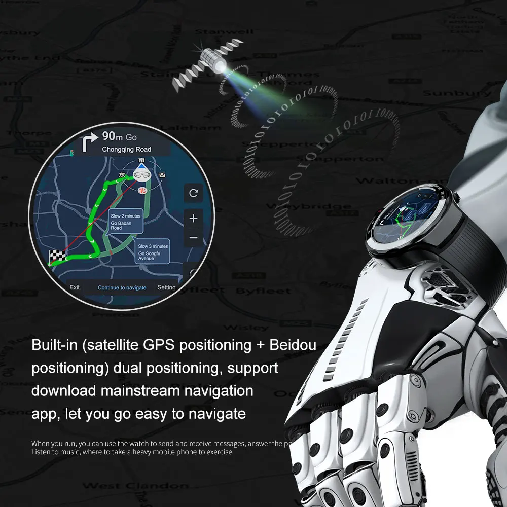 Смарт-часы MOKA 4G для мужчин 400*400 AMOLED экран Android 7,1 MTK6739 5MP Двойная камера с gps WiFi смарт-часы для ios