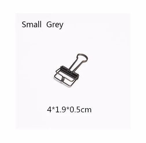 12pcs small Gray 12 шт./компл. 8 цветов милые Kawaii металлическая для бумаги зажимы скобы Офисные школьные принадлежности зажимы фото сообщения билета файл хранения - Цвет: 12pcs small Gray
