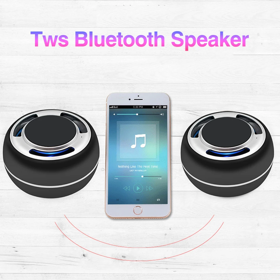 Mini Bluetooth Speaker Portable Wireless speaker Sound System with microphone loudspeaker support wirless charger for phone | Электроника