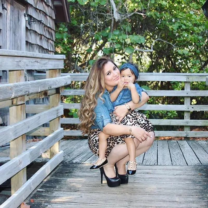 Новый женский комплект одежды для мамы и дочки детская одежда летние джинсовые