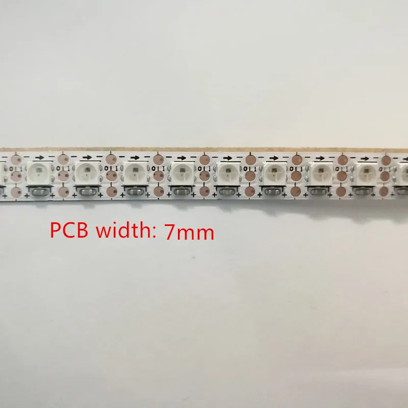 Светодиодная Пиксельная лента SK6812 3535 144LED s/m 7 мм белая ПП Адресуемая светодиодная