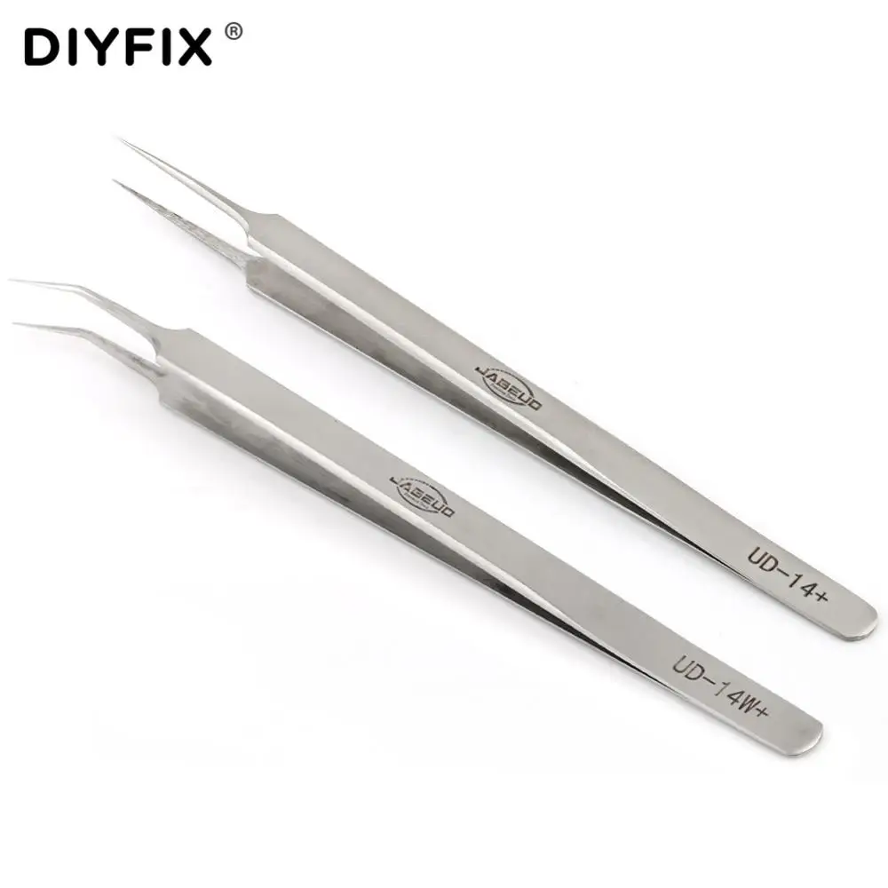 DIYFIX точные электронные пинцеты антистатические зажимы прямые наконечники Щипцы