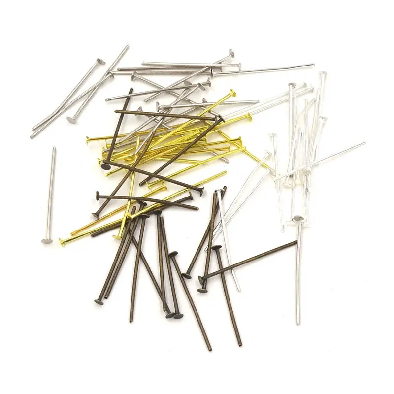 

800pcs Head Pins Jewelry Finding Beads Needle for Jewelry Making Findings Gold Silve Bronze 14/20/26/30/35/40mm