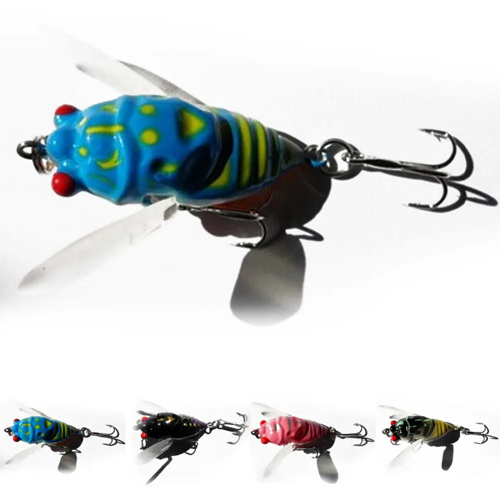 1 шт. разные цвета хорошее акции насекомое Цикада приманки для рыбалки (4 см)
