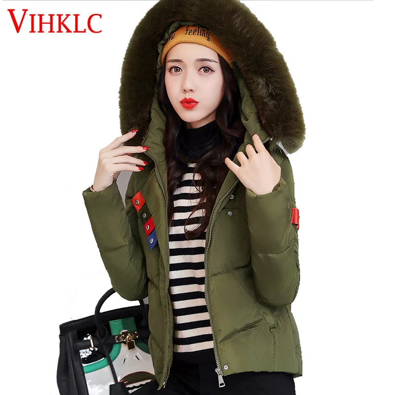 Big Collar Parka Down Cotton Jacket 2017 Winter Women Thick Snow Wear Coat Clothing Female Jackets Parkas H198 | Женская одежда