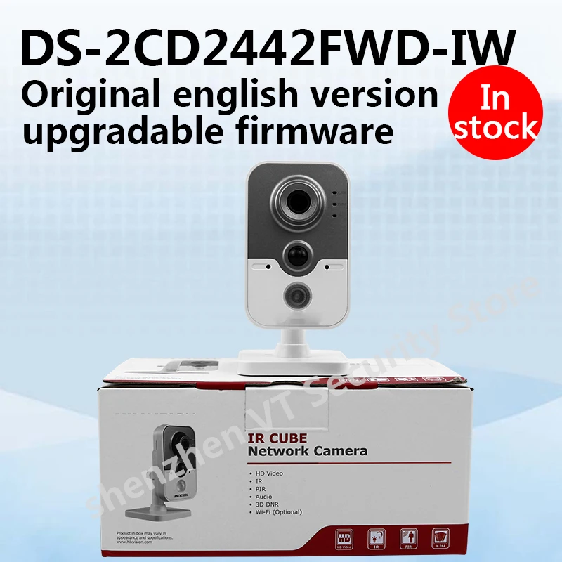 В наличии DS-2CD2442FWD-IW английская версия 4MP WDR Мини cube видеонаблюдения POE