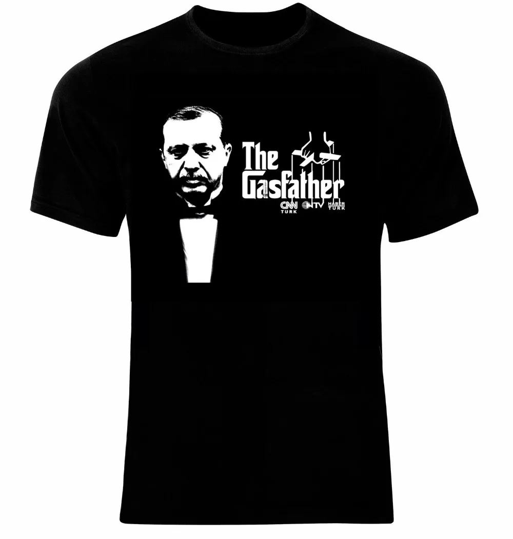 Новые Топы 2018 с принтом букв Мужская футболка Реджеп Тайип Эрдоган Godfather The Gasfather