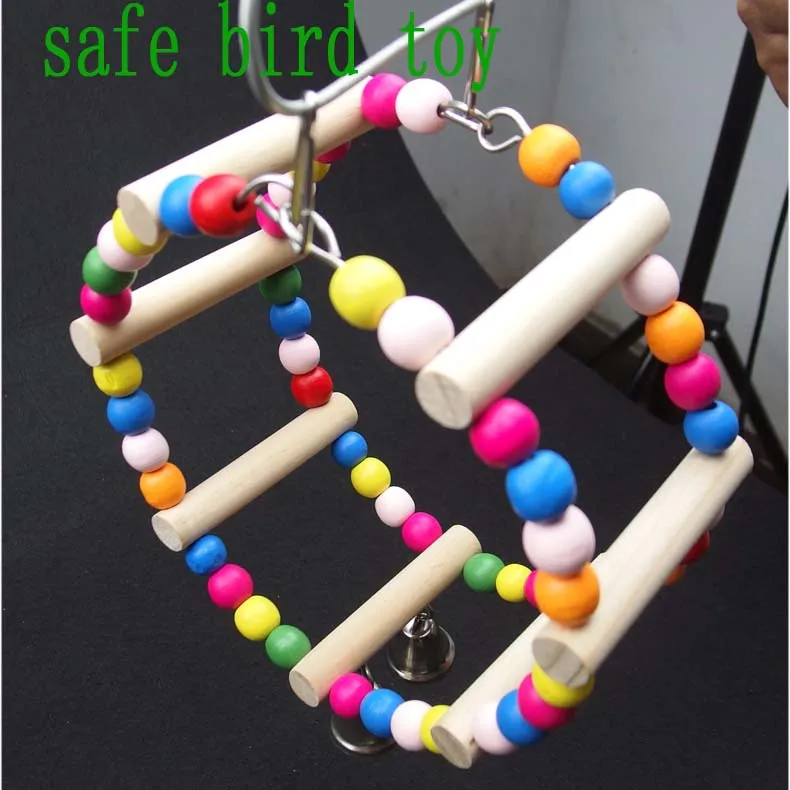 M2 Big Beads Игрушки для птиц, цена, подвесной колокольчик, клетка для домашних птиц, гамак, подвесная игрушка для маленьких попугаев, Петухов, качели, товары для домашних животных - Цвет: M2 Big Beads