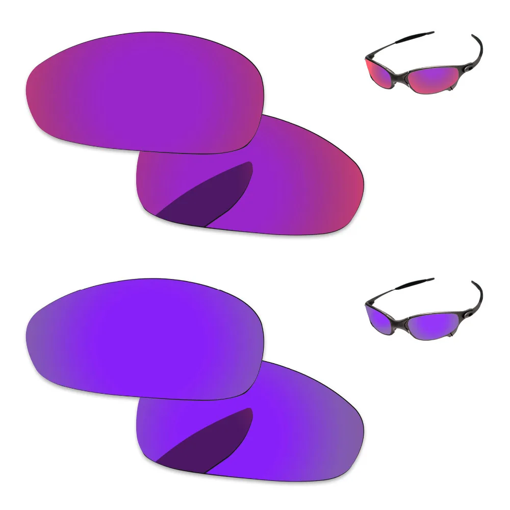 

Плазма фиолетовый и фиолетовый красный 2 пары зеркальные поляризованные Сменные линзы для Juliet солнцезащитные очки оправа 100% UVA & UVB защита
