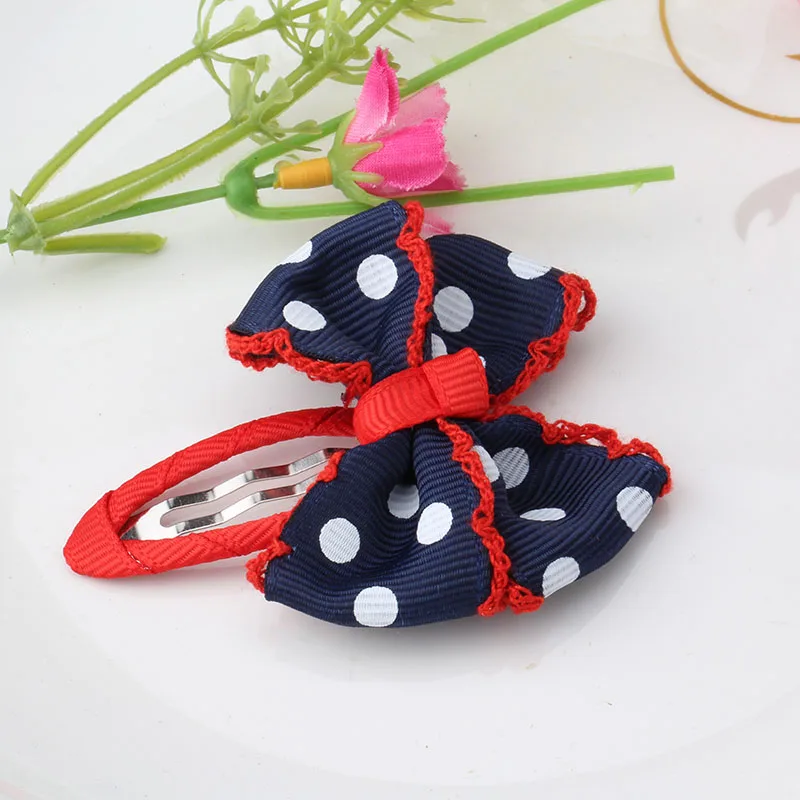 Fashion Cute Hair Clips Girls Accessories Ribbon Candy Kids Bowknot Hairpins Point Dot Flower Colors Barrettes | Детская одежда и