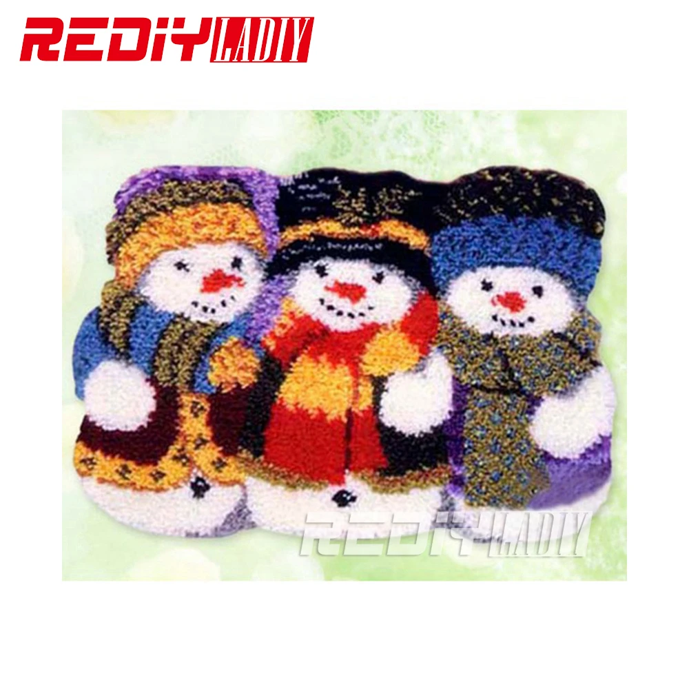 Наборы ковриков с застежкой крючком необработанный вязаный гобелен наборы