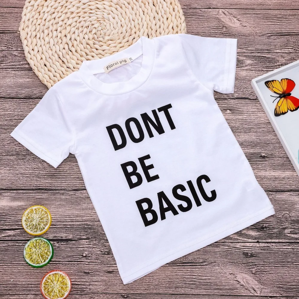 2018 Модная белая футболка модные украшения &quotDont Be&quot базовый спортивный костюм с