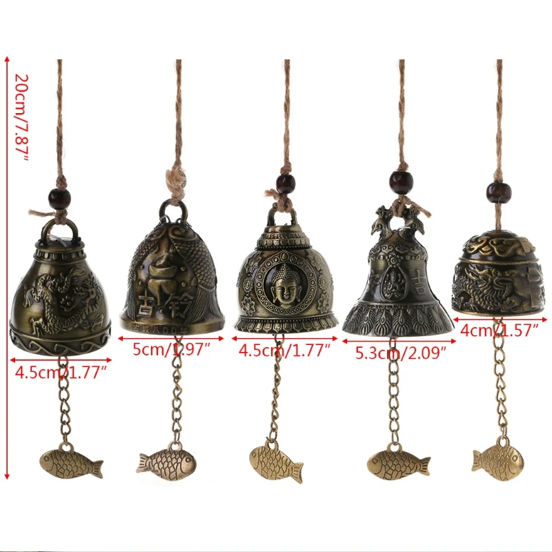 Статуя Будды Дракон ветер колокольчик счастливый дом автомобиль висит декор