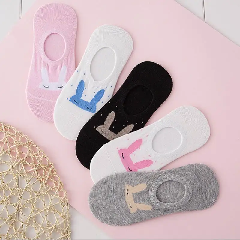 1 пара женские хлопковые носки с рисунком кролика|cat socks|socks for womencats socks women |