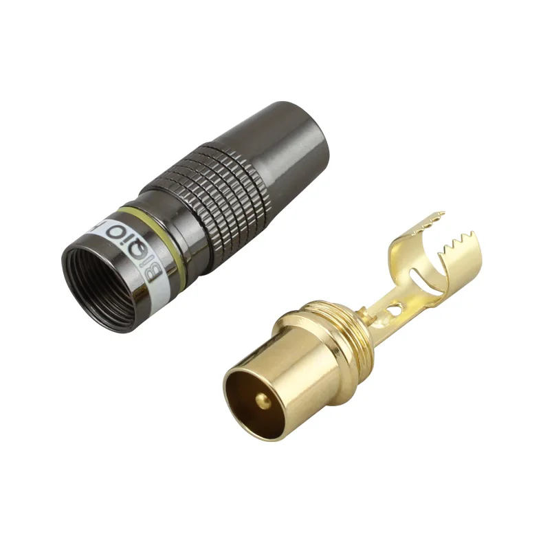 Okut 2 шт. ТВ кабель сварочный мужской rf Plug 90 градусов F глава терминал антенны