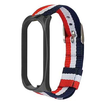 Hangrui нейлоновый холщовый ремешок для Xiaomi mi Band 4 сменный Браслет быстросъемный ремешок mi Band 4 смарт-браслет аксессуары - Цвет: color 1