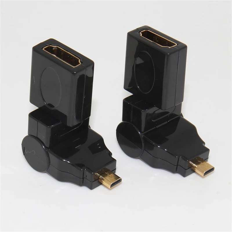 Адаптер Micro HDMI в 1 шт. адаптер с поворотом на 360 градусов штекер гнездо