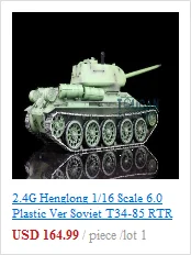 2,4G Henglong 1/16 зеленый 6,0 Пластик Ver советский T34-85 RTR радиоуправляемая модель танка 3909 TH12925
