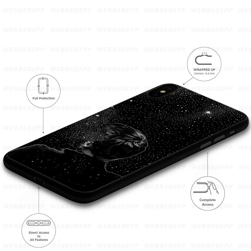 WEBBEDEPP Queen &amp King Couple Soft Silicone Case for iPhone 11 Pro Xr Xs Max X or 10 8 7 6 6S Plus 5 5S SE |