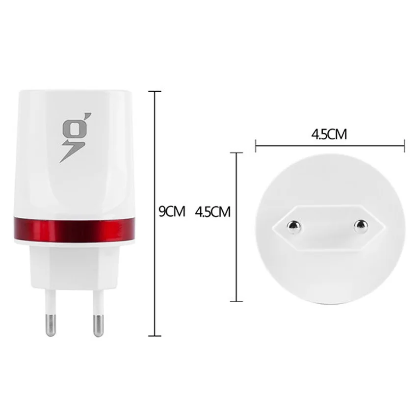Многофункциональное зарядное устройство 2 1 а 3USB для Великобритании США ЕС