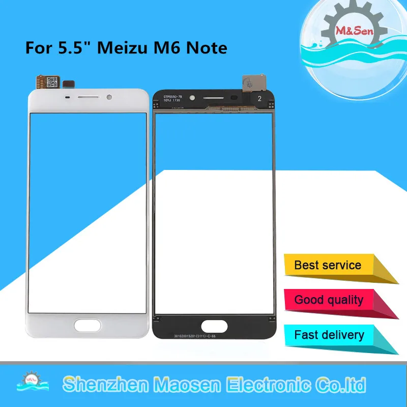 M& Sen для 5," Meizu M6 Note, сенсорная панель, дигитайзер для Meizu M6 Note, переднее стекло, сенсорный экран, сенсор, дигитайзер