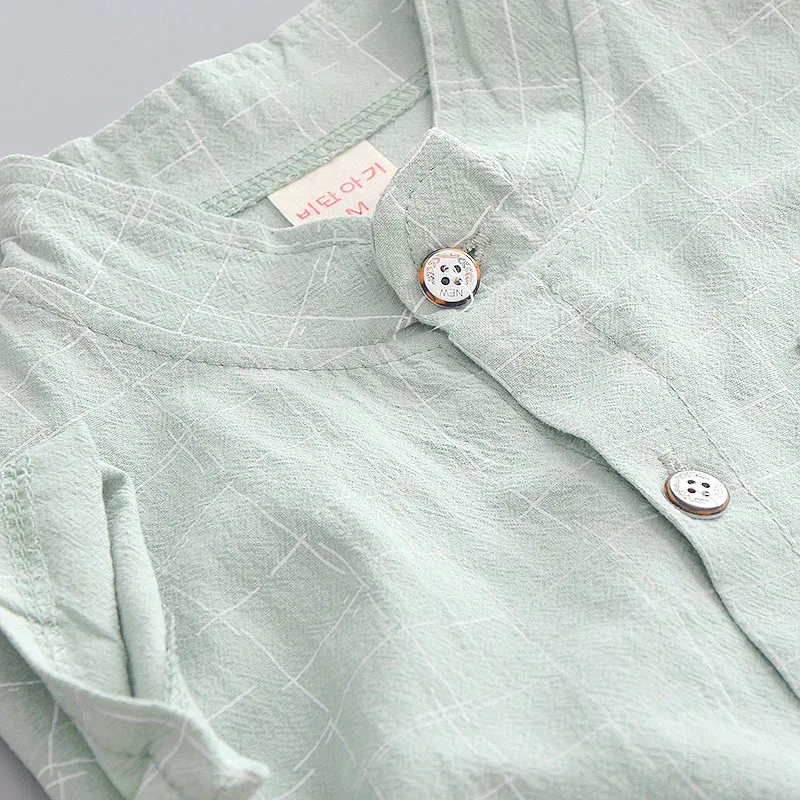 2 шт./комплект клетчатая рубашка + шорты | Мать и ребенок