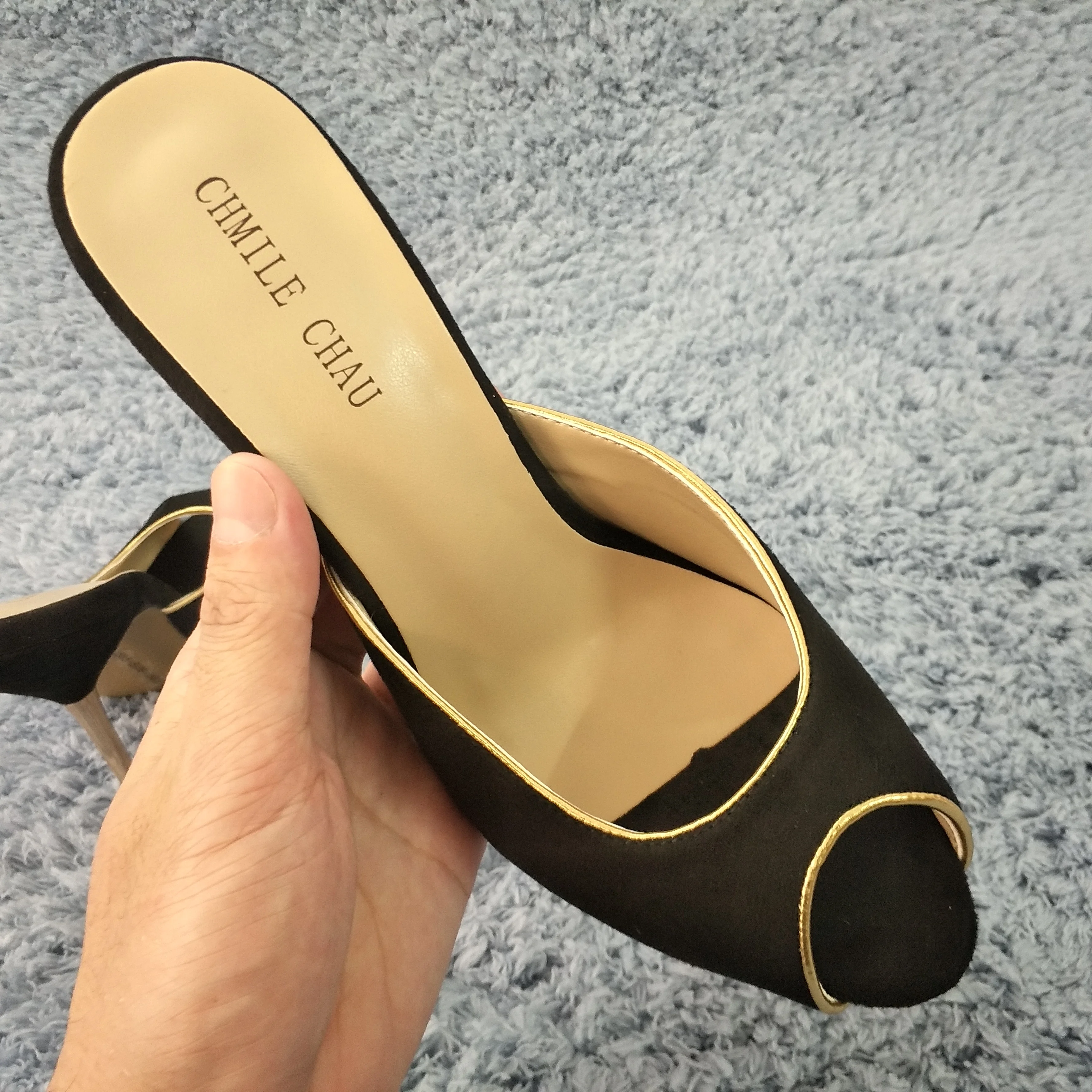 Женские босоножки на высоком тонком каблуке шпильке пикантные вечерние туфли из