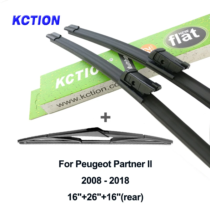 front-rear Гибридная щетка стеклоочистителя для peugeot Partner II, лобовое стекло, Задний рычаг стеклоочистителя из натурального каучука, автомобильные аксессуары 2008 - Цвет: front-rear