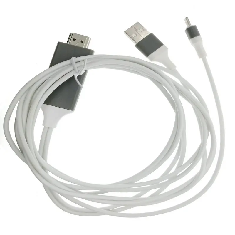 MHL кабель для iphone проектора/ТВ 2 м HDMI 1080P HD ТВ адаптер X|Кабели HDMI| |