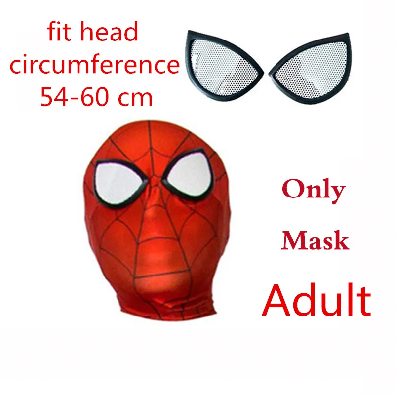 Only Mask 1 adult Игра PS4 паук косплей 3D печатных спандекс человек костюм боди Zentai комбинезон Супер Герои Хэллоуин для детей и взрослых - Цвет: Only Mask 1 adult