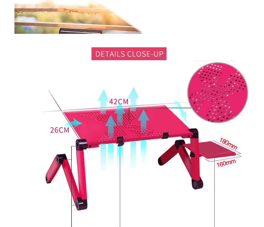 Регулируемая Портативная подставка для ноутбука, диван-кровать, поднос для компьютера, ноутбука, стол для кровати SD5