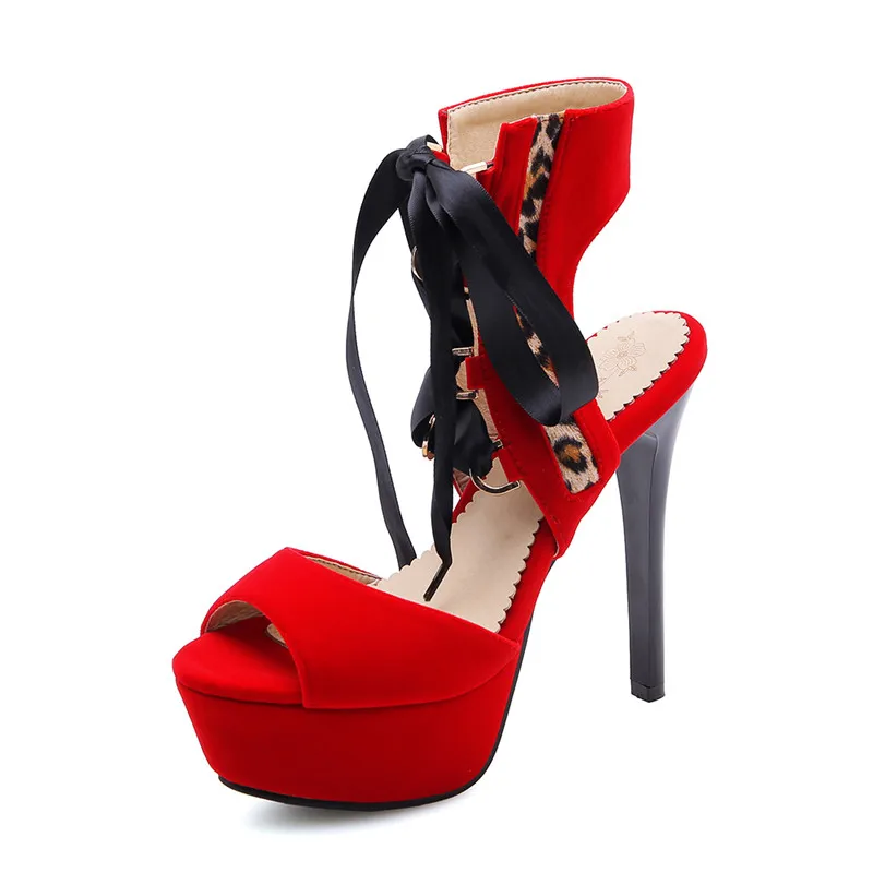 Женские готические сандалии гладиаторы YMECHIC синие красные вечерние босоножки на