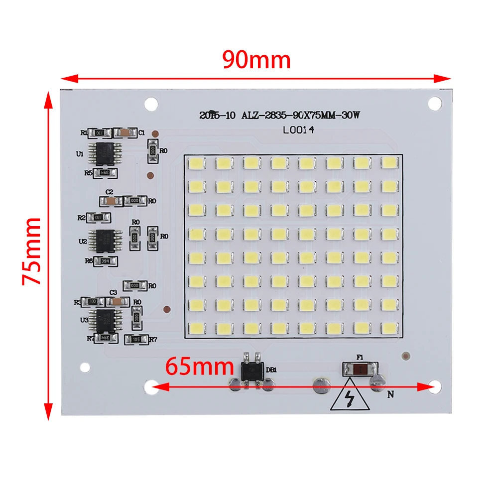 1 шт. светодиодный лампы SMD2835 чип бусины умная ИС(интеграционная схема) 220V Вход мощностью 10 Вт, 20 Вт, 30 Вт, 50 Вт 100 вт DIY для приготовления пищи на воздухе прожектор холодный белый/теплый белый/белый