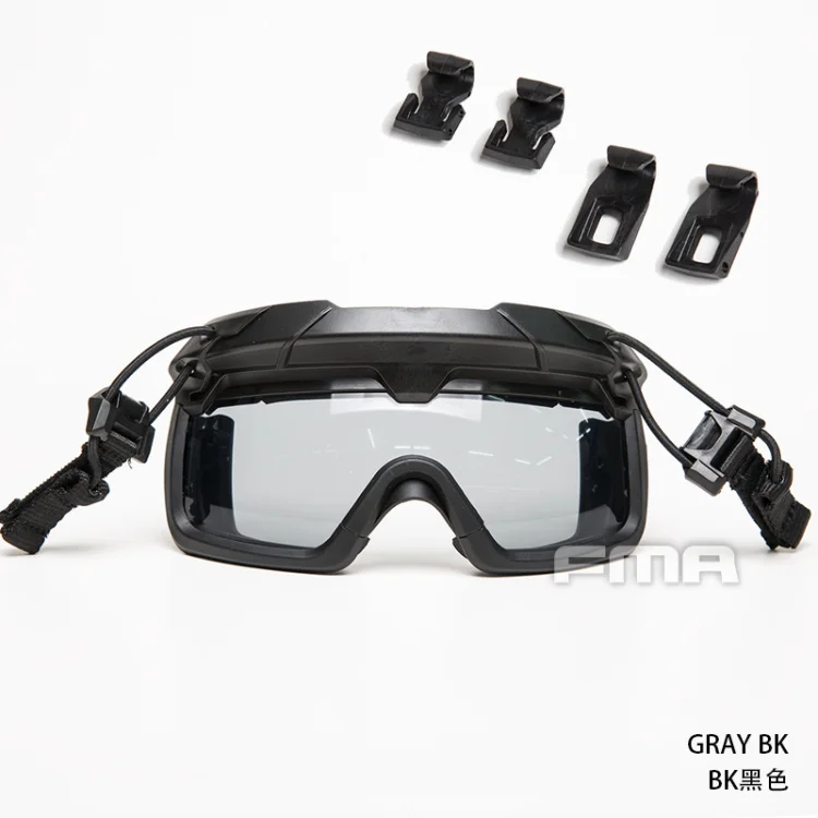 Tactical Helmet Safety Goggles GRAY Tactical riot goggles FOR all ARC guides with OPS-CORE specs Helmet - Цвет: BLACK