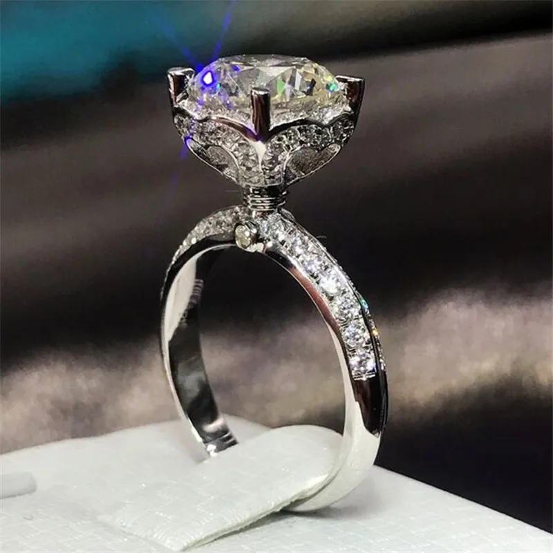 

Lovers Heart Shape 100% Soild 925 Sterling silver ring 0.8ct Sona AAAAA Zircon Cz Engagement wedding band rings for women