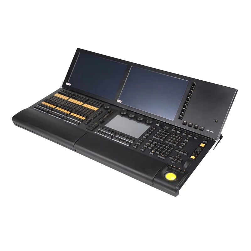 Online Kostenloser Versand MA Doppel Touch Sreen Bühne Wirkung Licht Controller Konsole Für DJ Disco Linux Grand Ma2 Motorisierte Fader
