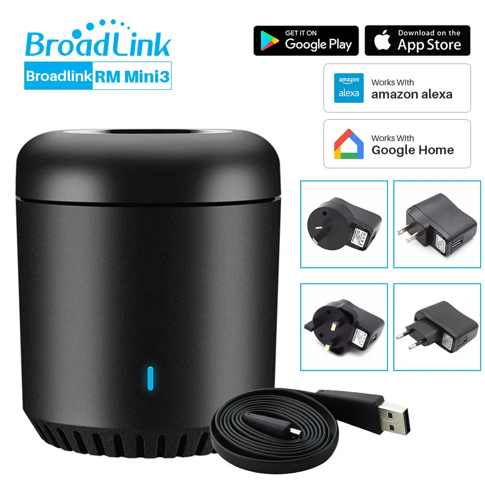 

Broadlink RM Mini 3 BesCon RM4C мини умный WiFi ИК пульт дистанционного управления Лер приложение управление голосовым управлением работает с Alexa Google Home Mini