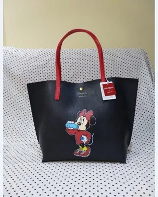 E Disney Микки сумки с изображением мыши на плечо мультфильм леди сумка большая емкость женская сумка модная ручная сумка Минни - Цвет: E