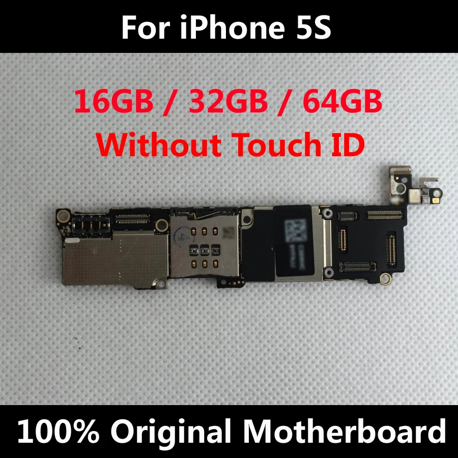Низкая цена материнская плата для iPhone 5S оригинальная разблокированная материнская плата IOS установленная материнская плата без Touch ID 16 ГБ 32 ГБ 64 ГБ