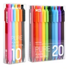 1020 шт. KACO чистый серии красочные гелевая ручка с 0,5 мм Красочные Пополнения Kawaii непроницаемые гелевые ручки для рисования для учащихся записи