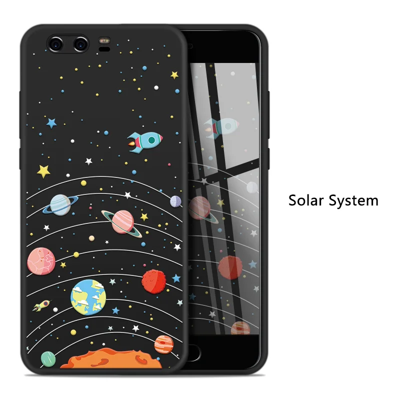 Solar System Asina, милый мультяшный чехол для huawei P10, чехол, силиконовый чехол, Fundas для huawei P9 Lite P20 Lite P, умный чехол, противоударный чехол - Цвет: Solar System