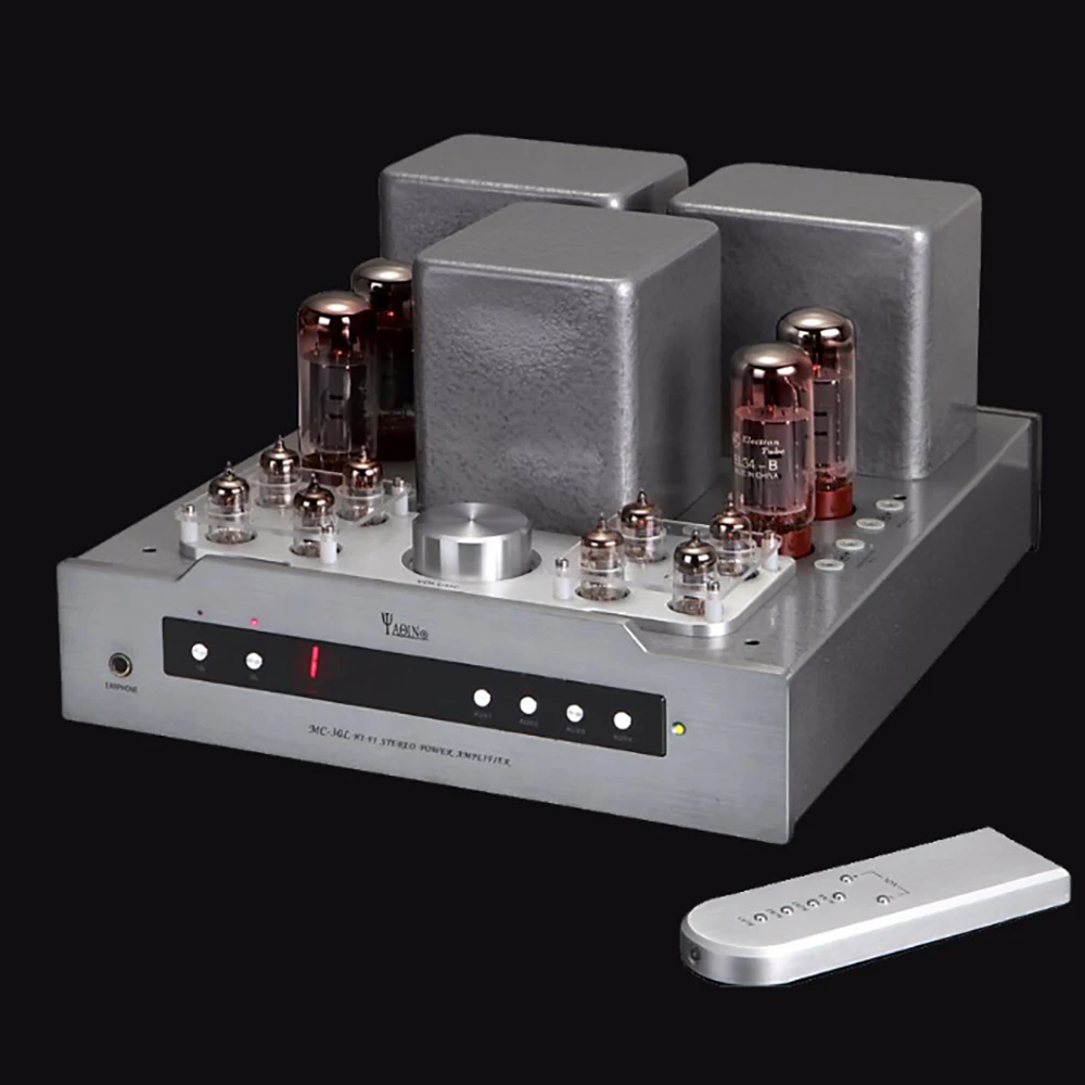 MS-30L YAQIN EL34 Интегрированный push pull Ламповый Усилитель HI-FI с Выход на Наушники Пульт